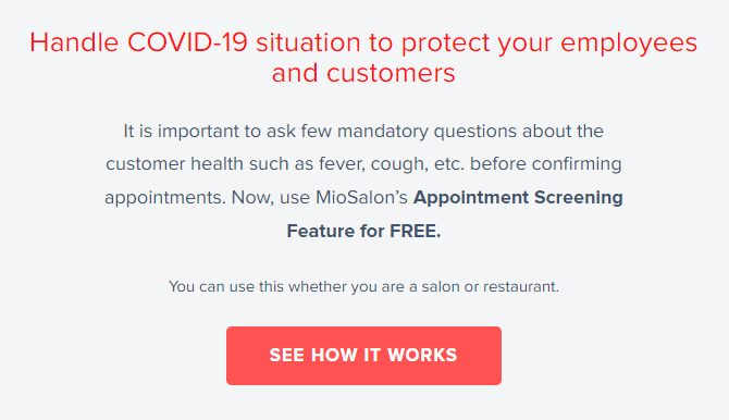 COVID-19 Waiver / Release, Consent & Screening Survey forms for Salons & Spa