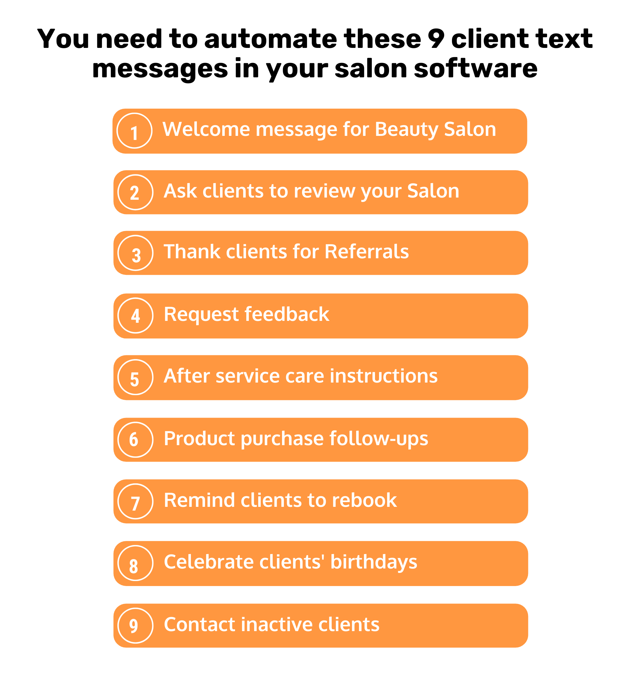 9 Client Text Messages you must automate on your Salon Software