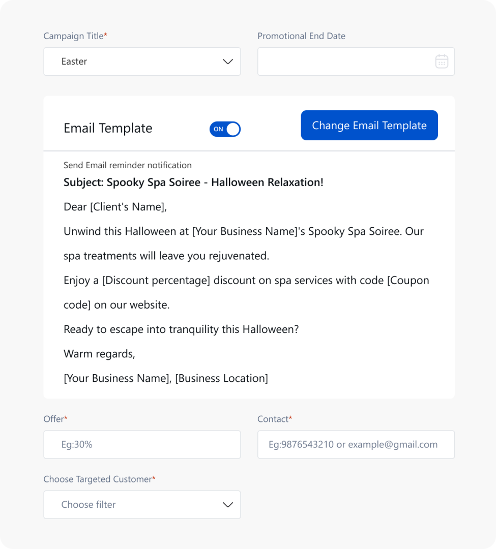 email template for halloween