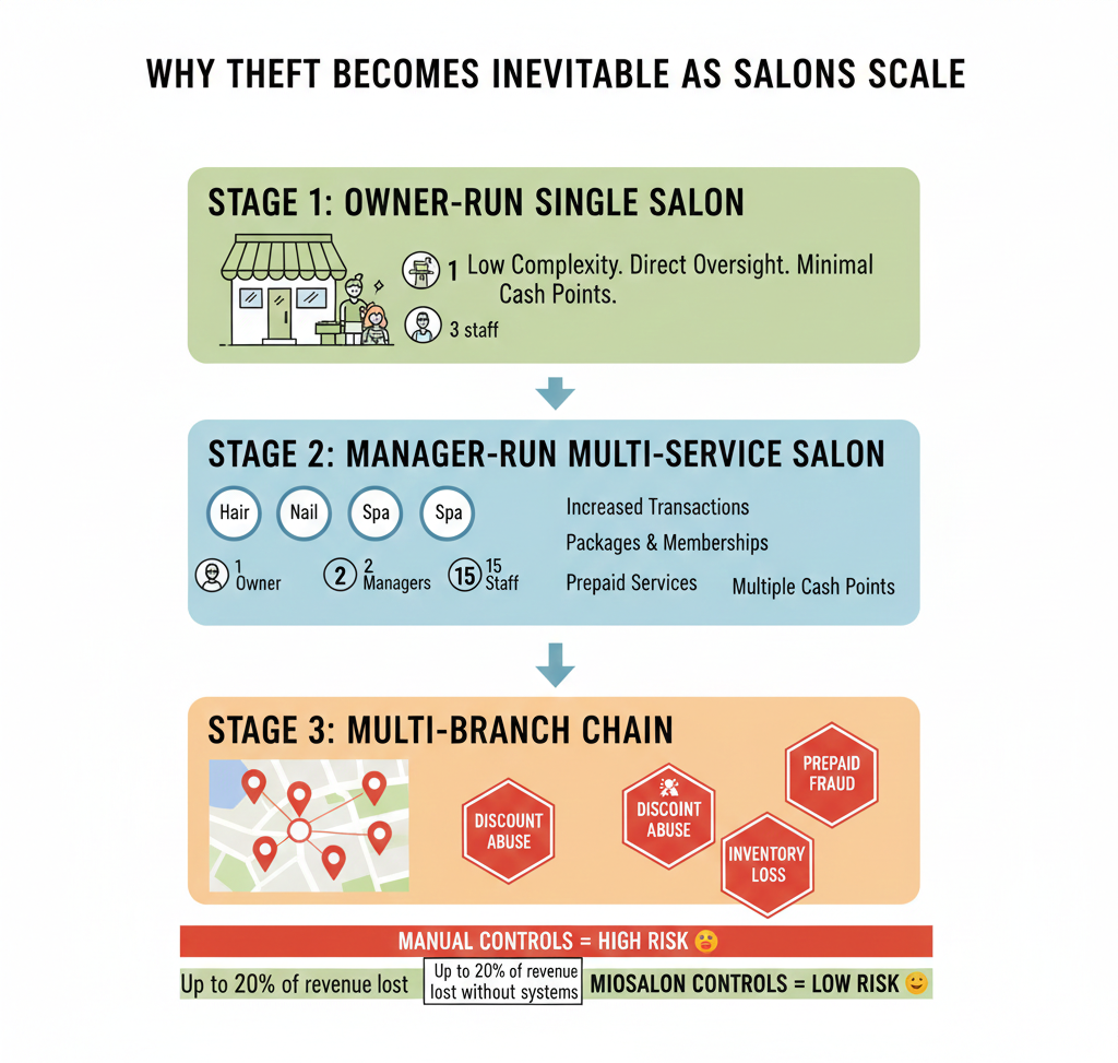 Why Theft Becomes Inevitable as Salons Scale